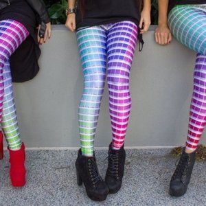 BlackMilk Hex Color Chart Leggings Size Medium